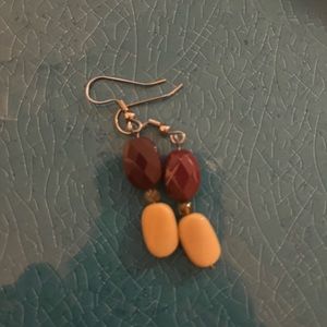 2 pair beaded earrings